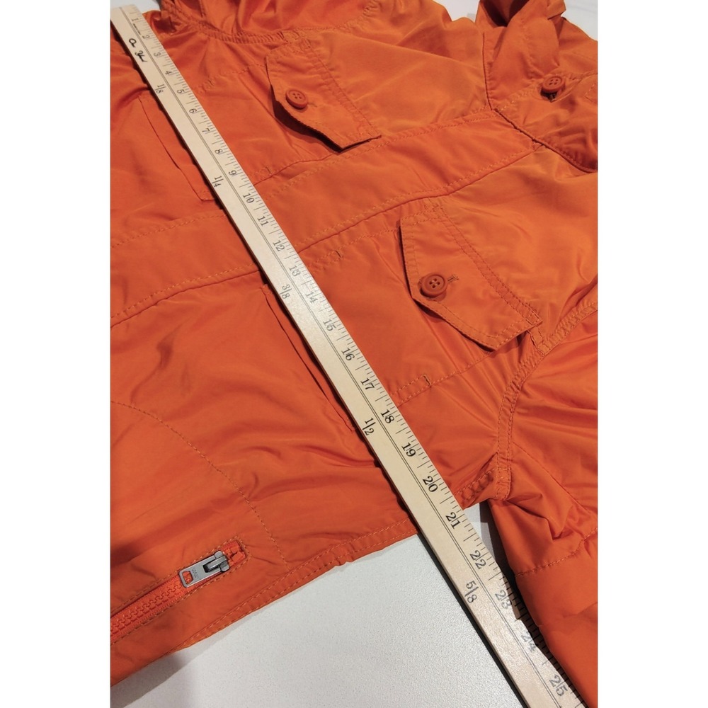 COACH New York Windbreaker Coat Jacket Orange Detach Sleeves  Small Hoodie - Picture 13 of 16